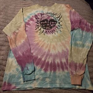 Sublime Grane Blue and White Tie-Dye Shirt